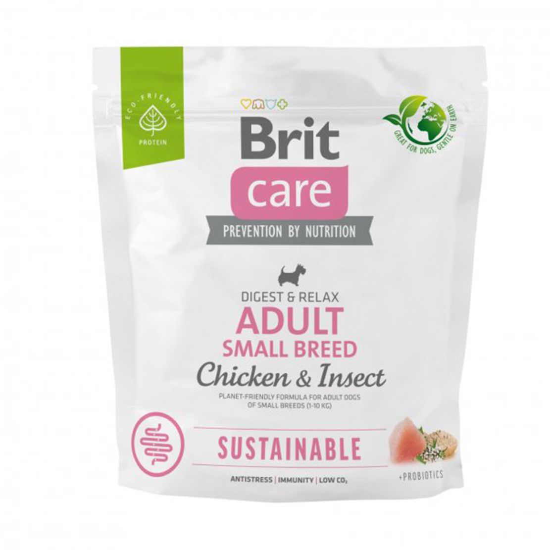 Balenie krmiva Brit Care Dog Sustainable Adult Small Breed Chicken & Insect
