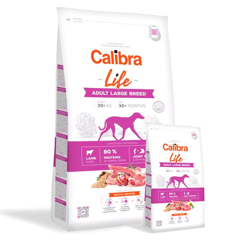 Balenie krmiva Calibra Dog Life Adult Large Breed Lamb
