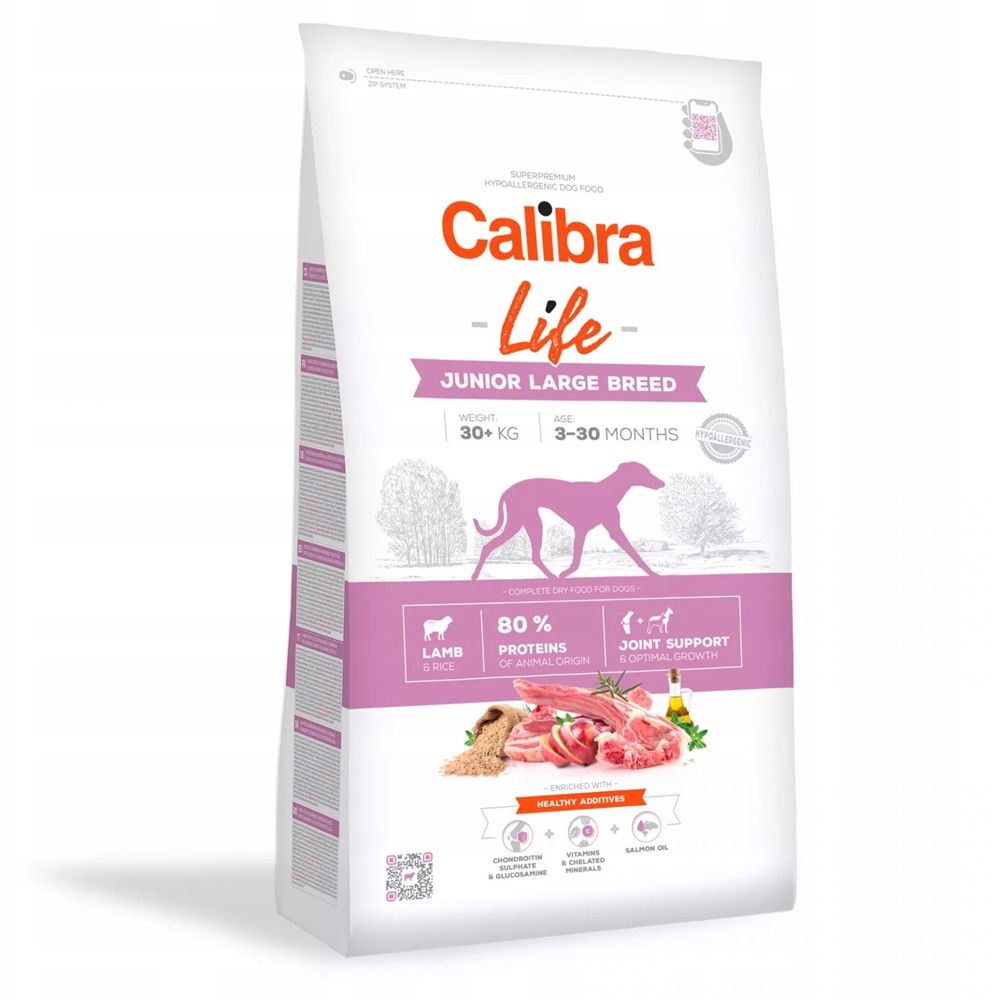 Balenie krmiva Calibra Dog Life Junior Large Breed Lamb