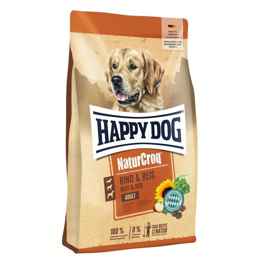 Balenie krmiva Happy Dog NaturCroq hovädzie & ryža