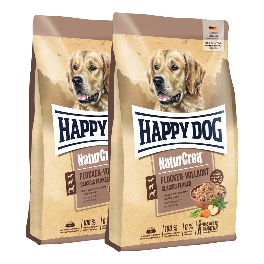 Balenie krmiva Happy Dog Premium NaturCroq Flocken Vollkost