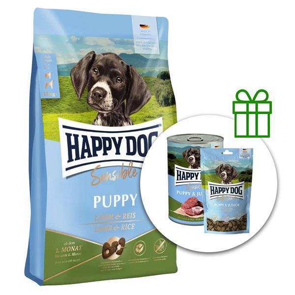 Balenie krmiva Happy Dog Supreme Sensible Puppy jahňacie a ryža
