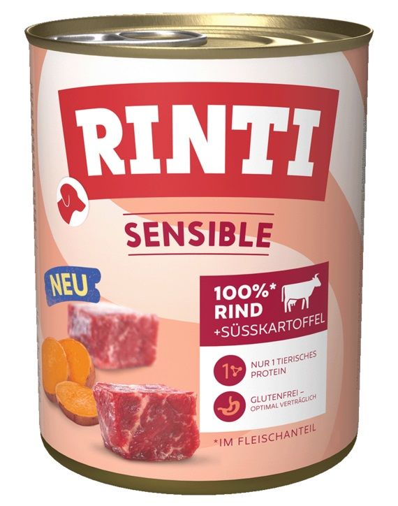 Balenie krmiva Rinti Sensible - hovädzie a batáty