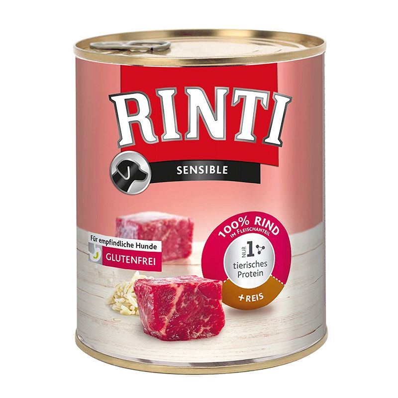Balenie krmiva Rinti Sensible - hovädzie a ryža